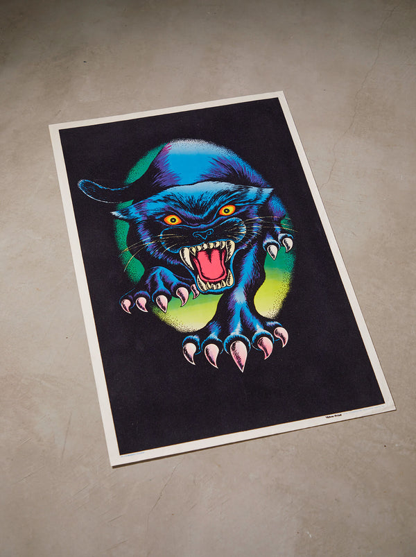 琉球藍染ポスターフレーム W660 x H960(レジン/木製) x Vintage Black Light Poster【MIDNIGHT STLAKER】