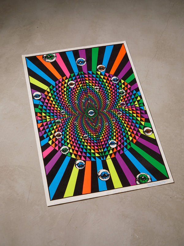 琉球藍染ポスターフレーム W660 x H960(レジン/木製) x Vintage Black Light Poster【OPEYE】