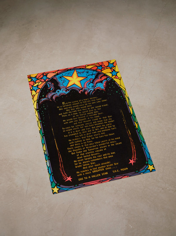 琉球藍染ポスターフレーム W580 x H780(レジン/木製) x Vintage Black Light Poster【THE DOE】