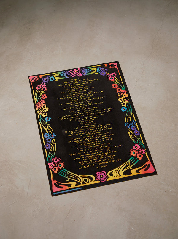 琉球藍染ポスターフレーム W580 x H780(レジン/木製) x Vintage Black Light Poster【THE NOTE】