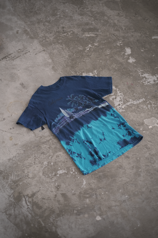 琉球藍染PRINT T-SHIRT(1980s Hanes OLD SURF TEE)
