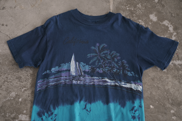 琉球藍染PRINT T-SHIRT(1980s Hanes OLD SURF TEE)