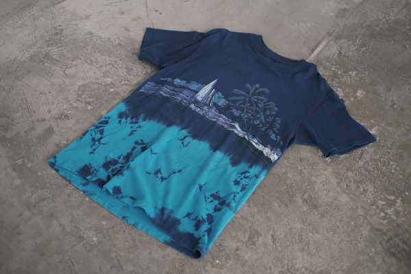 琉球藍染PRINT T-SHIRT(1980s Hanes OLD SURF TEE)