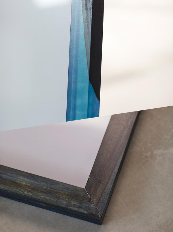 琉球藍染ポスターフレーム W660 x H960(レジン/木製) x Vintage Black Light Poster【UNICORN PARADISE】