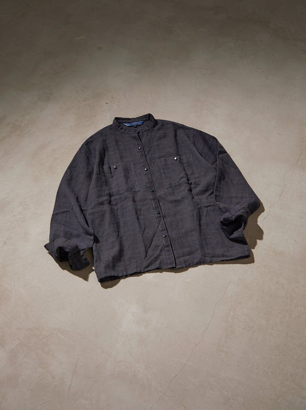琉球藍染Christian Dior WOMEN'S BAND COLLAR SHIRTS