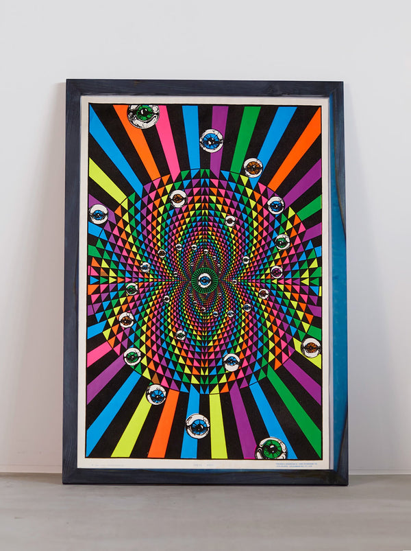 琉球藍染ポスターフレーム W660 x H960(レジン/木製) x Vintage Black Light Poster【OPEYE】