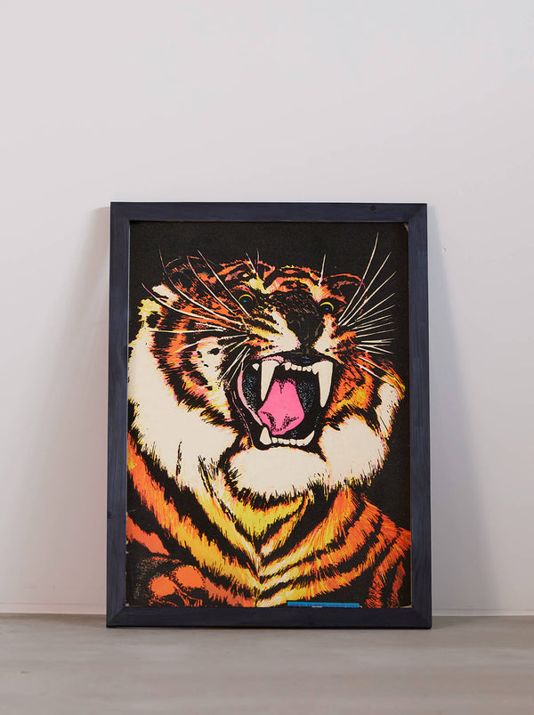 琉球藍染ポスターフレーム W580 x H780(レジン/木製) x Vintage Black Light Poster【JAVA】