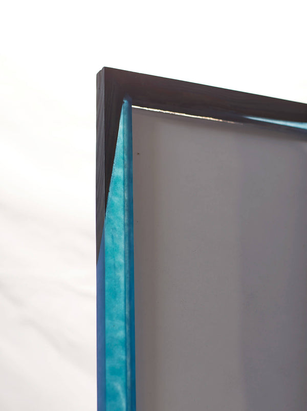 琉球藍染ポスターフレーム W660 x H960(レジン/木製) x Vintage Black Light Poster【SPACE GIRL】