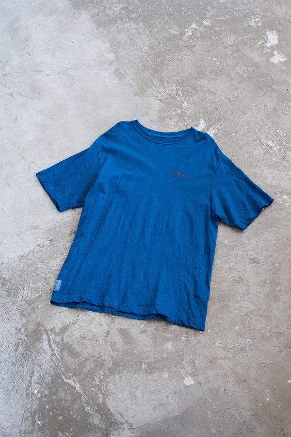 Ryukyu Indigo-Dyed Print T-Shirt (1980s Moose Head Beer)