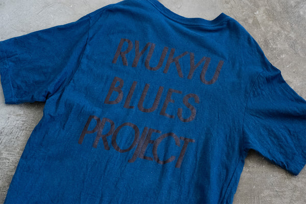 Ryukyu Indigo-Dyed Print T-Shirt (1980s Moose Head Beer)