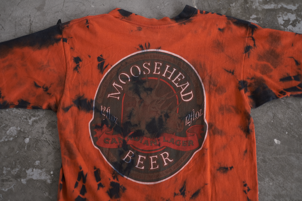 琉球藍染PRINT T-SHIRT(1980'sMOOSE HEAD BEER)