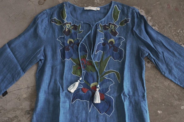 琉球藍染EMBROIDERY TUNIC