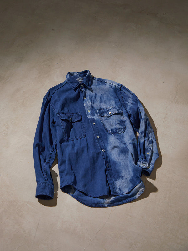 Ryukyu indigo dyed OLD GAP WORK SHIRTS